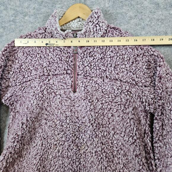 Dylan Women's Mottled Pink Size S Quarter‎ Zip Sherpa/Fleece Faux Fur Pullover - Picture 11 of 16